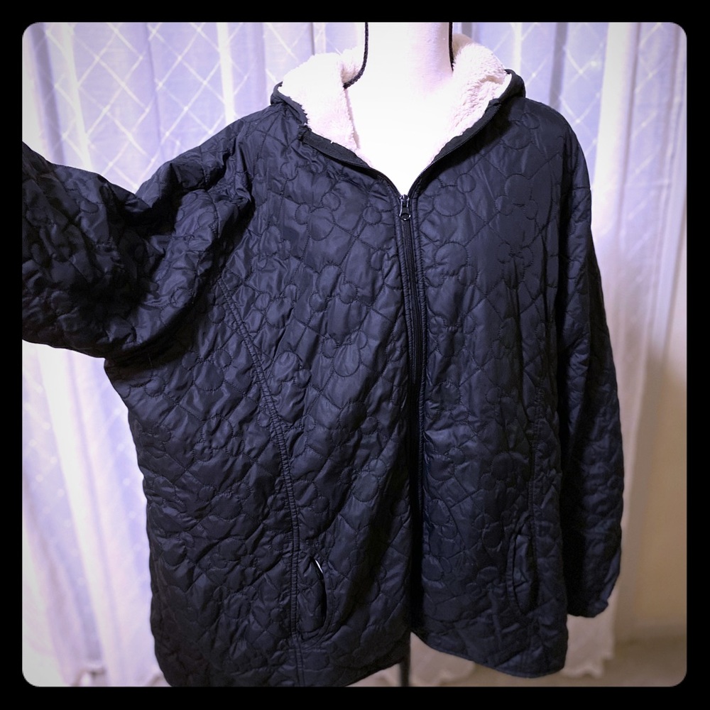 Mickey Mouse Icon Fleece Lined Quilted Jacket